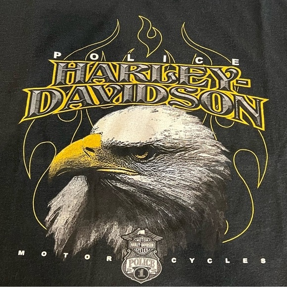 Harley Davidson Police vintage long sleeve graphic shirt,black,100%Cotton sz XXL - Picture 8 of 14